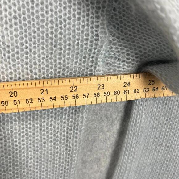 Eileen Fisher Mohair Wool Chain Knit Sweater Womens M Gray Boat Neck NWOT - Picture 6 of 7